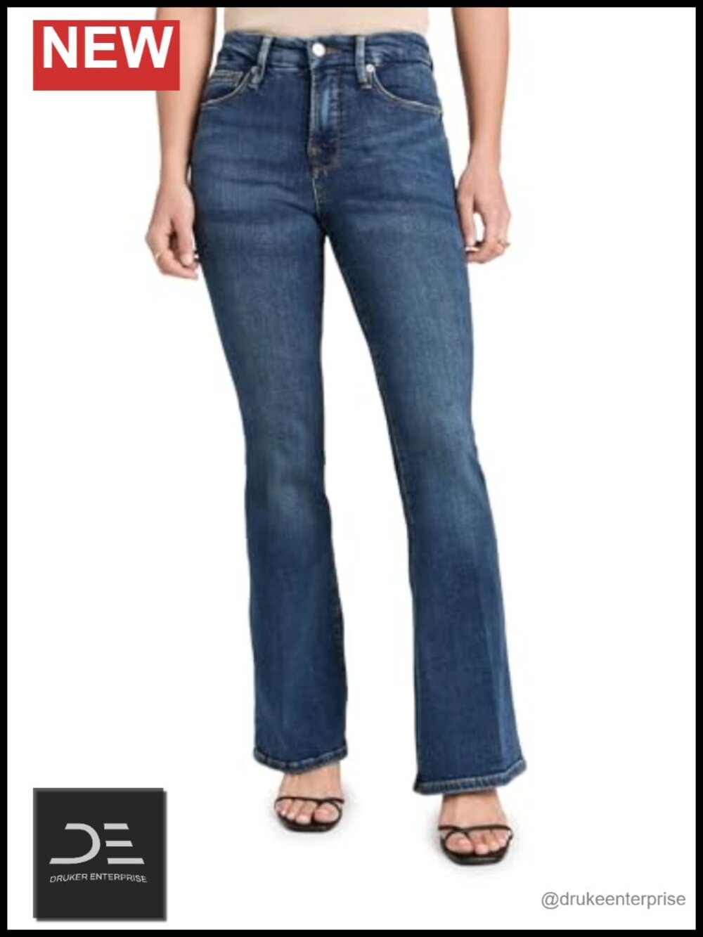 Good Petite Flare Jeans - Mid-Rise Stretch Denim